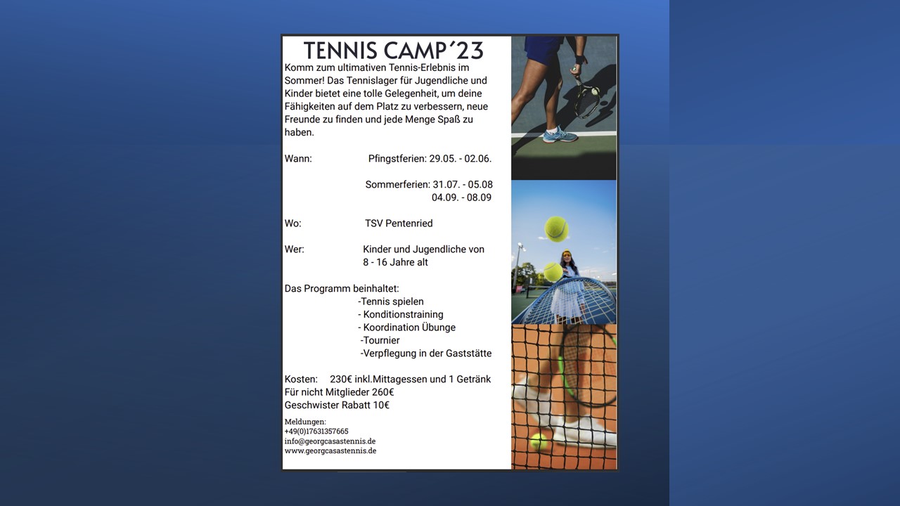 Tennis Feriencamps 2023 